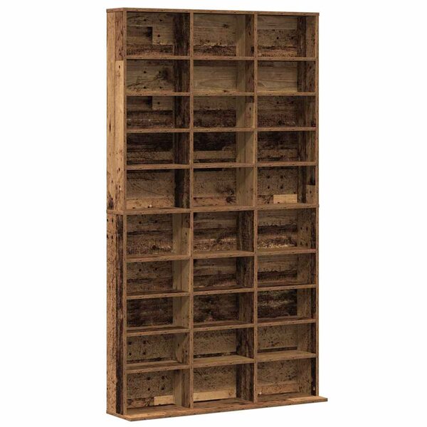 vidaXL Meuble CD Bois ancien 101 x 23 x 177 5 cm Bois d'ingénierie