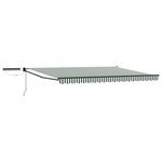vidaXL Auvent rétractable électrique Vert  Blanc  Anthracite 4 5 × 3 m
