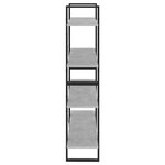 vidaXL Bibliothèque à 4 niveaux gris béton bois d'ingénierie