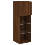vidaXL Meuble TV avec lumières LED chêne marron 30 5x30x90 cm