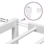 vidaXL Cadre de lit métal blanc 135x190 cm