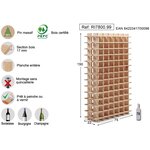 Casier à bouteilles en pin massif brut 78 bouteilles