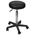 vidaXL Tabourets de bureau lot de 2 Noir 35 5x84 cm Similicuir