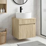 vidaXL Meuble de lavabo mural Chêne Sonoma 49 x 44 5 x 65 cm