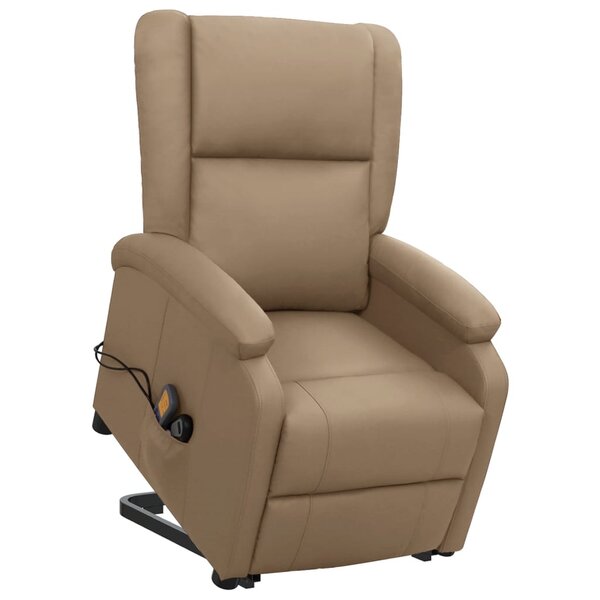 vidaXL Fauteuil de massage Cappuccino Similicuir