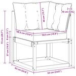 vidaXL Canapé d'angle extérieur Blanc