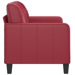 vidaXL Canapé à 2 places Rouge bordeaux 120 cm Similicuir