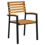 vidaXL Ensemble de Salle à Manger de Jardin 9 Pièces en Bois Massif d'Acacia et Métal