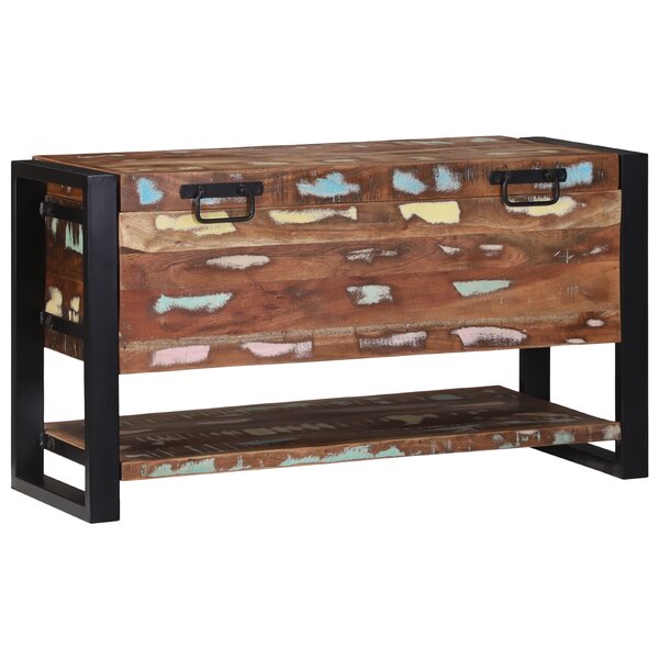 vidaXL Boîte de rangement Multicolore 80x35x45 cm Bois massif récupéré