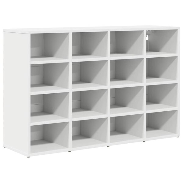 vidaXL Cabinet à chaussures Blanc 103 x 30 x 67 cm Bois d'ingénierie