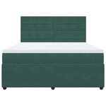 vidaXL Sommier à lattes de lit et matelas Vert foncé 180x200cm Velours
