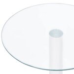 vidaXL Table basse Transparent 40 cm Verre trempé