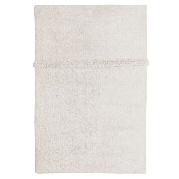 Tapis blanc contemporain en laine - 80 x 140 cm