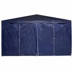 vidaXL Tente de fête Bleu  Blanc 400 x 400 x 266 cm Polyester  Acier