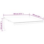 vidaXL Auvent rétractable automatique crème 4x3 m