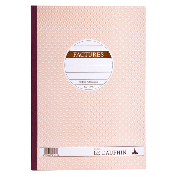 Manifold Autocopiant 297x210 Factures 50 Tripli - Avoine - X 5 - Le Dauphin
