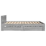 vidaXL Cadre de lit et tête de lit sans matelas sonoma gris 140x200 cm