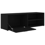 vidaXL Meuble TV Noir 120x34x37 cm Bois d’ingénierie