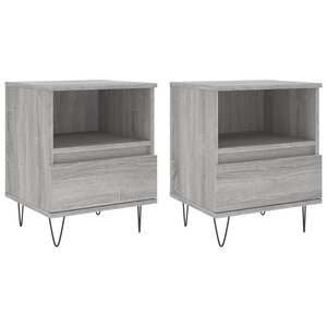 vidaXL Tables de chevet 2 Pièces sonoma gris 40x35x50 cm bois ingénierie