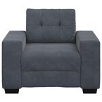 vidaXL Fauteuil gris foncé 60 cm velours