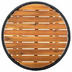 vidaXL Ensemble bistro de jardin 3 Pièces Noir Poly rotin