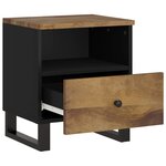 vidaXL Tables de chevet 2 Pièces Bois de manguier solide et d'ingénierie