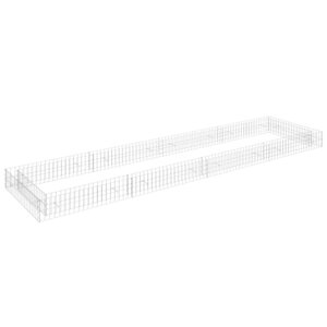 vidaXL Lit surélevé à gabion Acier galvanisé 400x100x20 cm