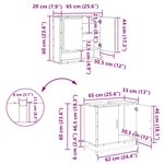 vidaXL Ensemble de mobilier de salle de bain 2 Pièces Chêne noir