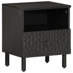 vidaXL Tables de chevet 2 Pièces noir 40x33x46 cm bois de manguier solide