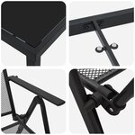 vidaXL Set de salle à manger de jardin 5 pièces en acier anthracite