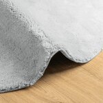 vidaXL Tapis HUARTE à poils courts doux et lavable gris Ø 120 cm