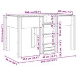 vidaXL Lit Superposé pour Enfants Chêne artisanal 80 x 200 cm