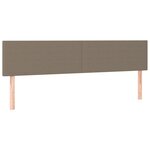 vidaXL Têtes de lit 2 Pièces Taupe 80x5x78/88 cm Tissu
