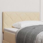 vidaXL Tête de Lit en Tissu Géométrique Crème 90 cm tissu