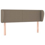 vidaXL Tête de lit avec oreilles Taupe 147x23x78/88 cm Tissu