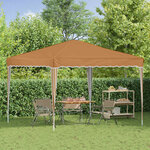 vidaXL Tente de fête pop-up 288 x 288 x 245 cm Beige Tissu Oxford