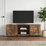 vidaXL Meuble TV Chêne fumé 150 x 31 x 52 cm Bois d'ingénierie