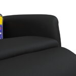 vidaXL Fauteuil inclinable de massage repose-pieds noir similicuir