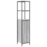 vidaXL Ensemble de mobilier de salle de bain 2 Pièces Gris sonoma et Noir