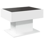 vidaXL Table basse avec LED blanc 70x50x45 cm bois d'ingénierie