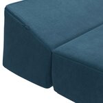 vidaXL Canapé-lit pliable Bleu 200 x 70 x 10 cm Velours