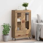 vidaXL Haut Armoire avec tiroir Chêne artisanal 69 5 x 31 x 115 cm