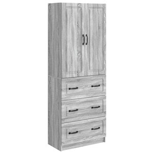 vidaXL Ensemble de Meubles 2 Pièces Sonoma gris 66 x 34 5 x 87 cm