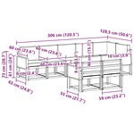 vidaXL Ensemble de canapés d'extérieur 8 pc Naturel et Anthracite