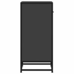vidaXL Buffet noir 35 5x35x76 cm bois d'ingénierie et métal