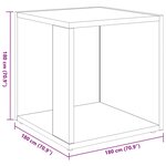 vidaXL Table d'appoint Chêne fumé 33x33x34 5 cm Bois d'ingénierie