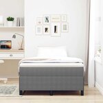 vidaXL Cadre de lit Gris clair 120x190 cm en Tissu Côtelé