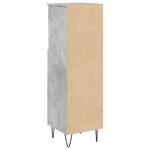 vidaXL Armoire de salle de bain gris béton 30x30x100 cm