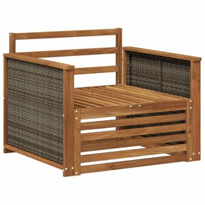 vidaXL Sofa de milieu extérieur Bois d'Acacia Massif Naturel