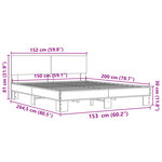 vidaXL Cadre de lit sans matelas chêne sonoma 150x200 cm